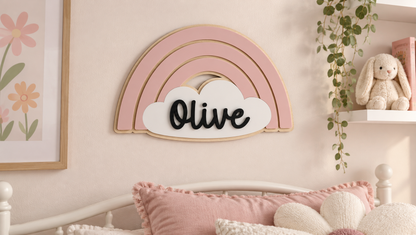 Personalised Rainbow & Cloud Name Design