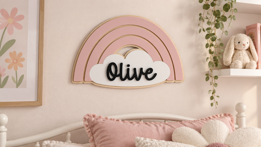 Personalised Rainbow & Cloud Name Design