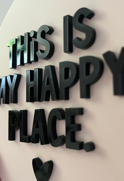 My Happy Place Wall Plaque