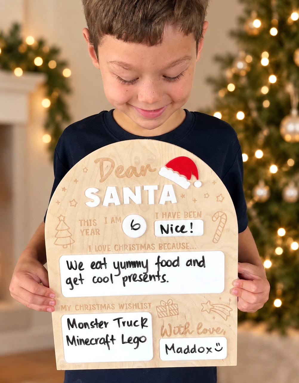 Dry Erase 'Dear Santa' Wish Board