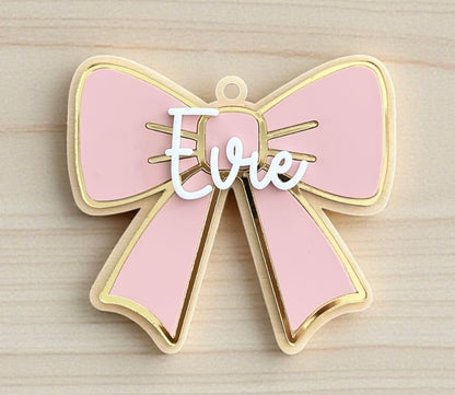 Personalised Bow Christmas Tree Decoration