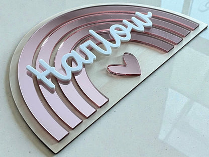 Rainbow Heart Name Design