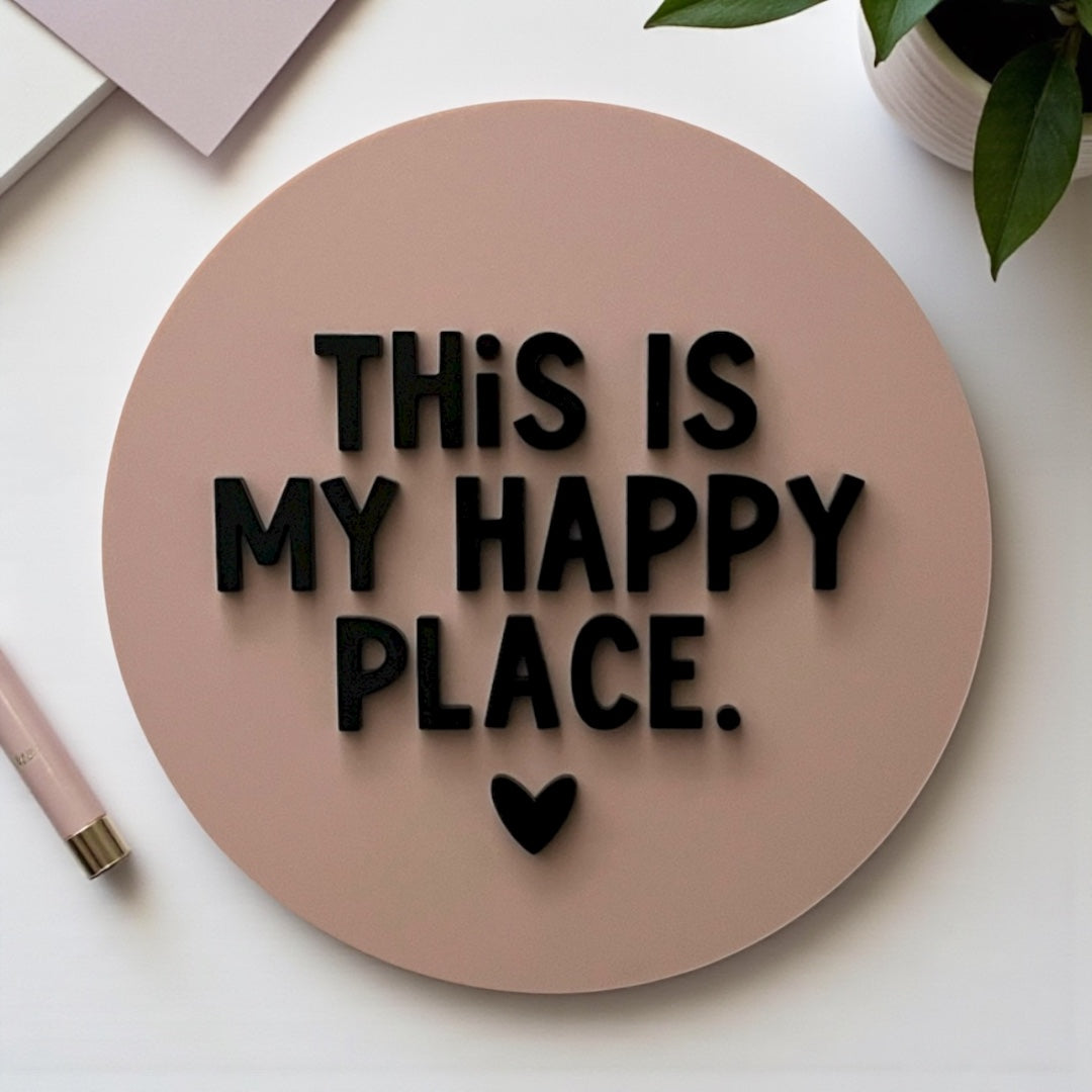 My Happy Place Wall Plaque