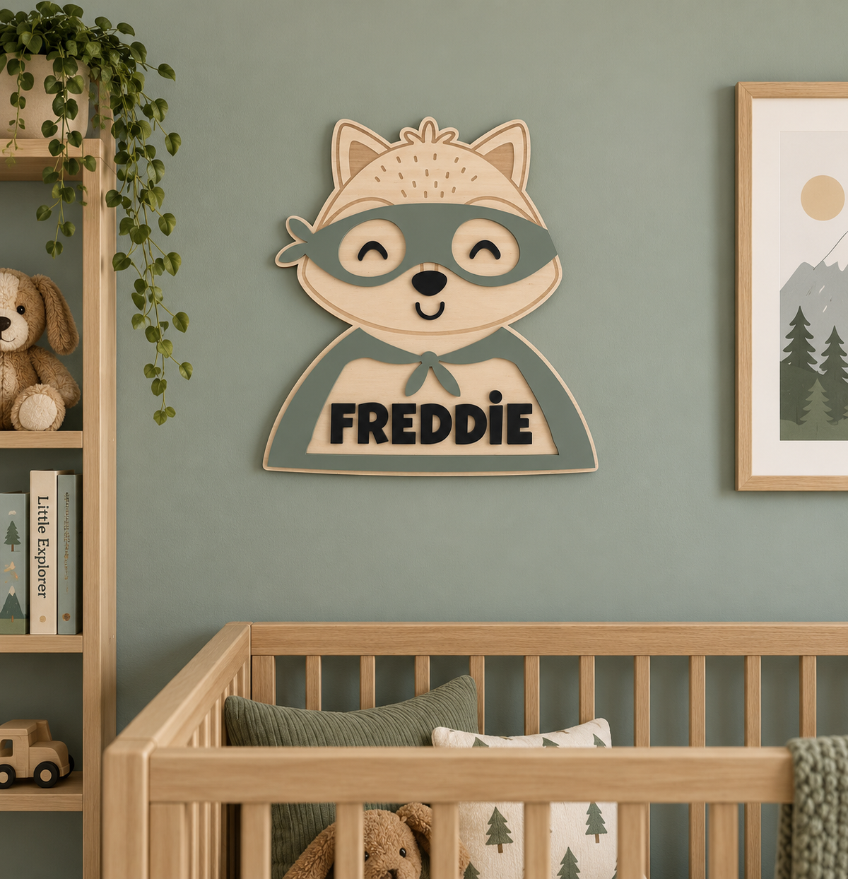 Personalised Superhero Fox Name Design