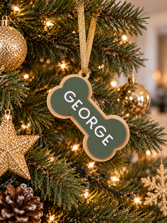 Personalised Pup Christmas Tree Ornament