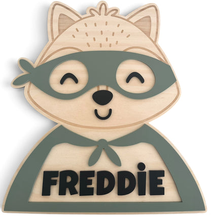 Personalised Superhero Fox Name Design