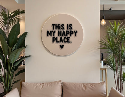 My Happy Place Wall Plaque