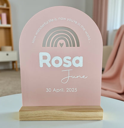 BIRTH CELEBRATION ARCH                                                                                                                  'How wonderful life is, now you're in the world'