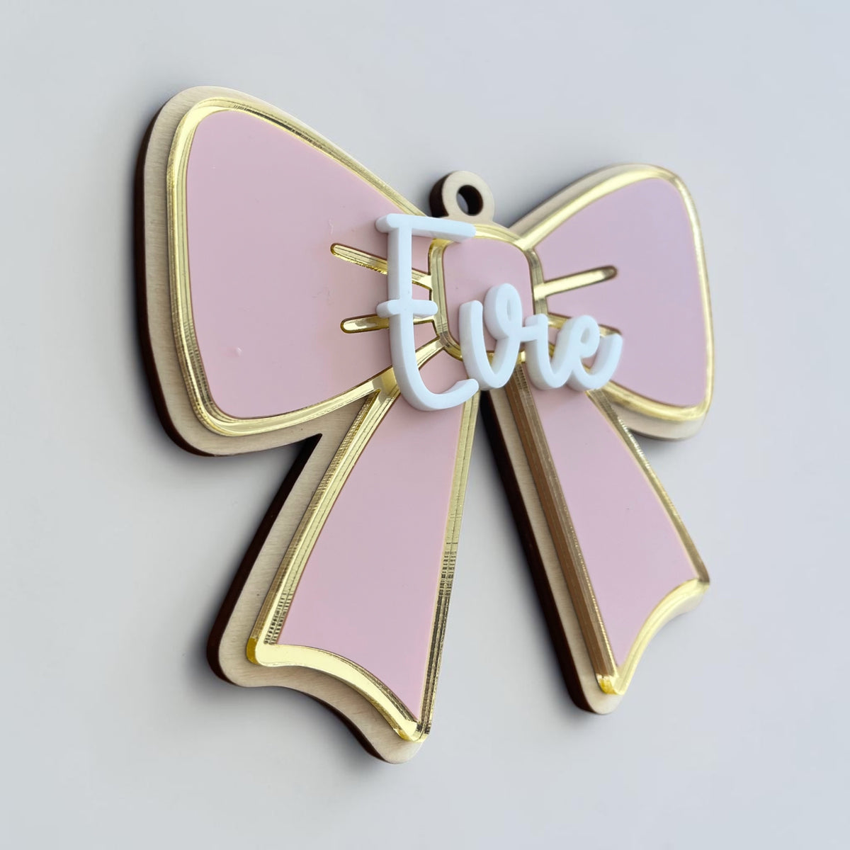 Personalised Bow Christmas Tree Decoration