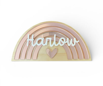 Rainbow Heart Name Design