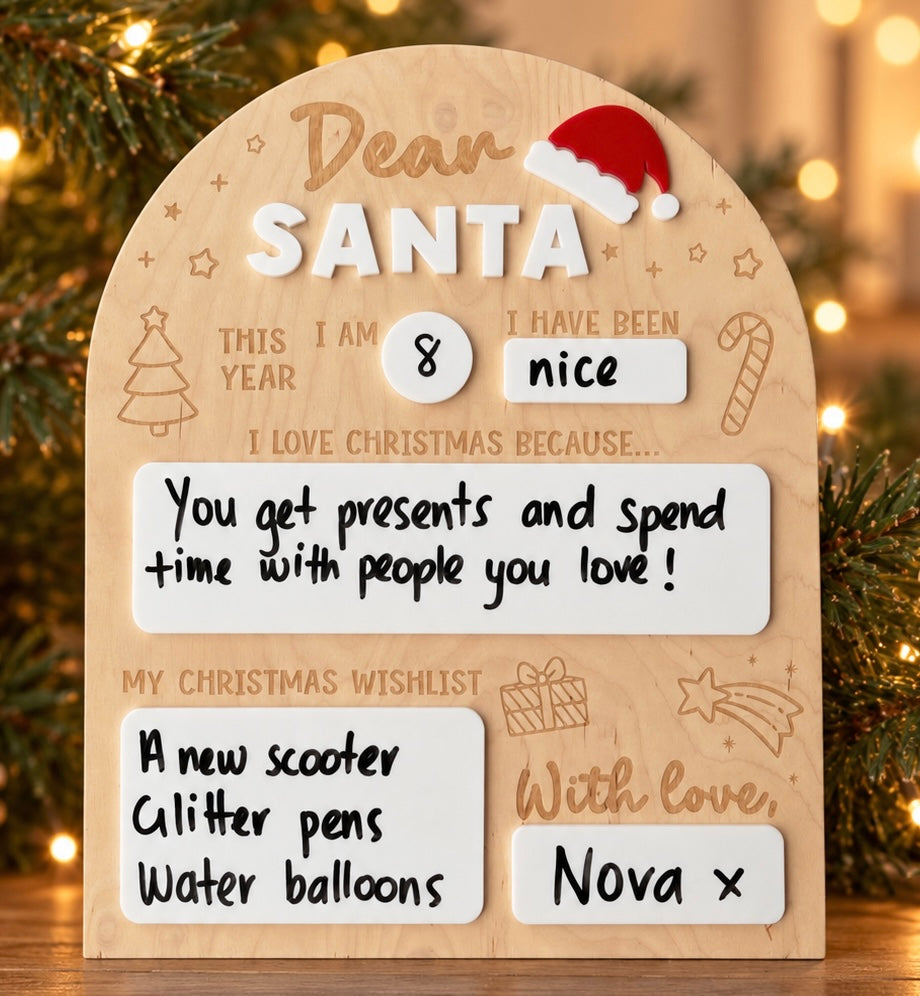 Dry Erase 'Dear Santa' Wish Board