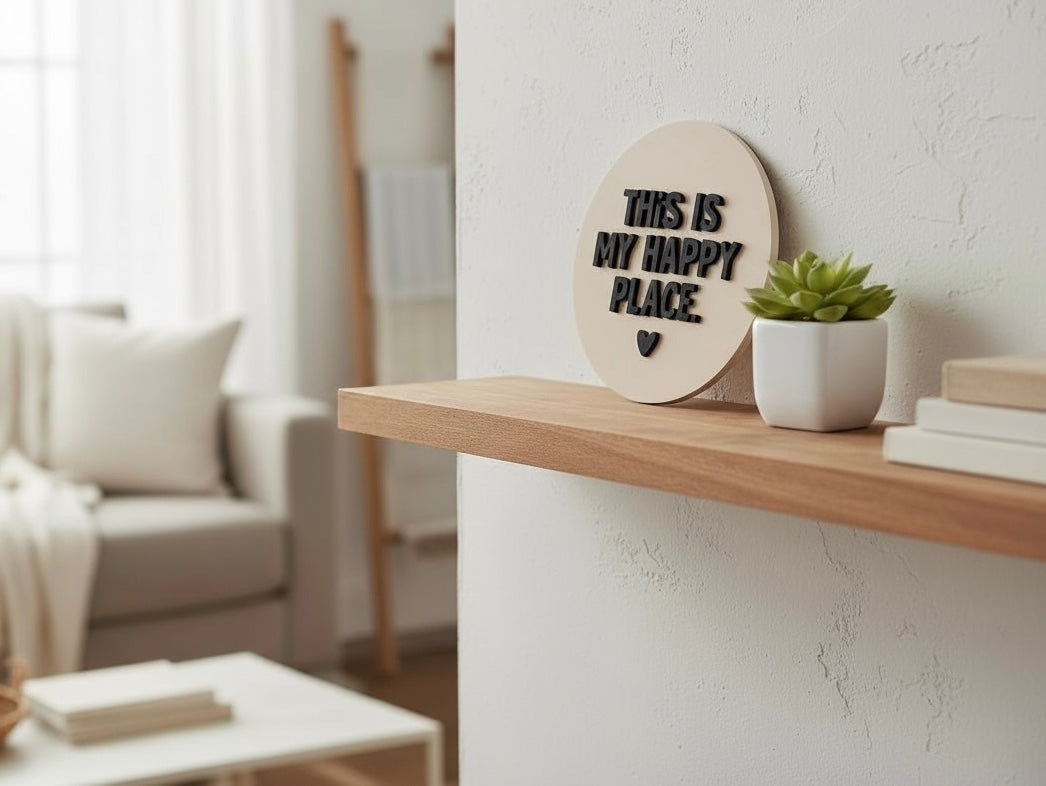 My Happy Place Wall Plaque