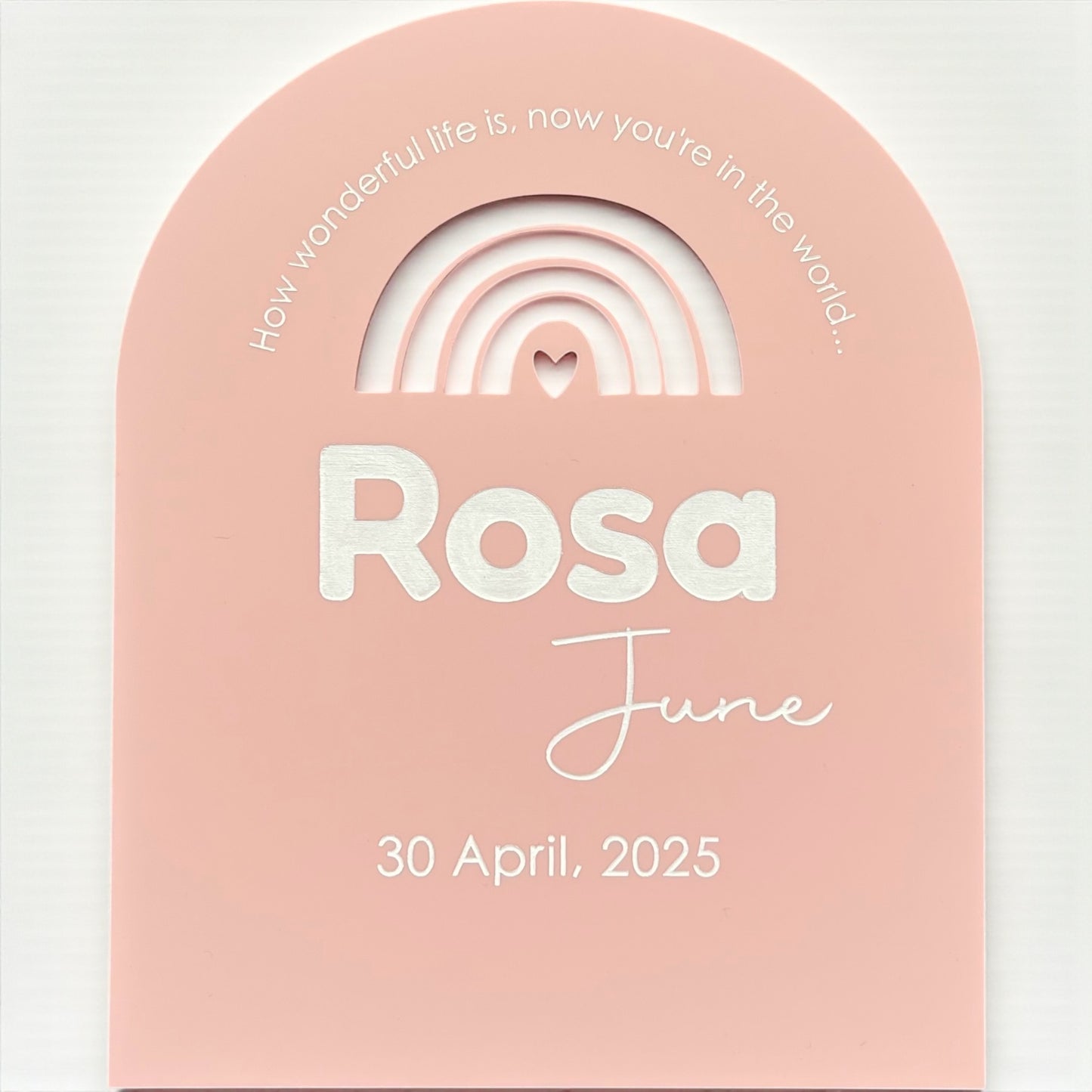 BIRTH CELEBRATION ARCH                                                                                                                  'How wonderful life is, now you're in the world'