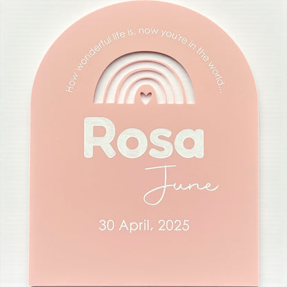 BIRTH CELEBRATION ARCH                                                                                                                  'How wonderful life is, now you're in the world'