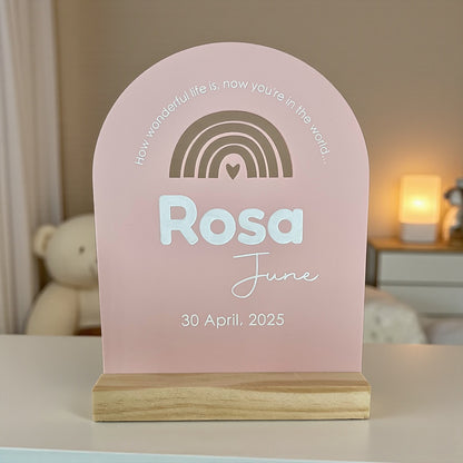 BIRTH CELEBRATION ARCH                                                                                                                  'How wonderful life is, now you're in the world'