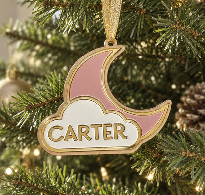 Personalised Moon Christmas Tree Ornament