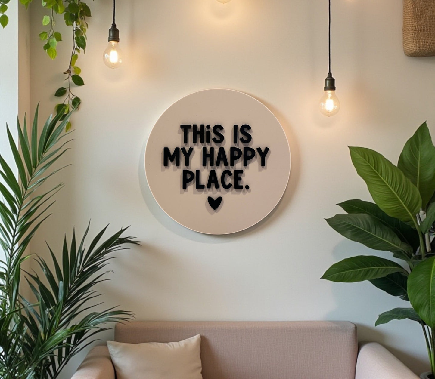 My Happy Place Wall Plaque