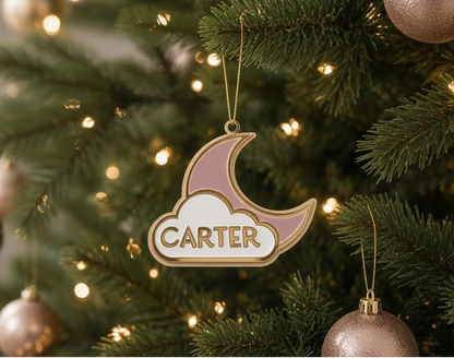 Personalised Moon Christmas Tree Ornament