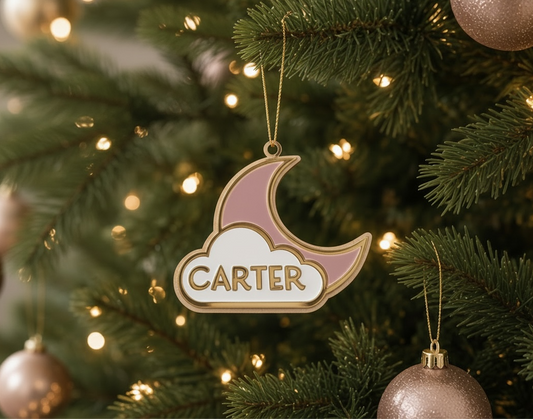 Personalised Moon Christmas Tree Ornament